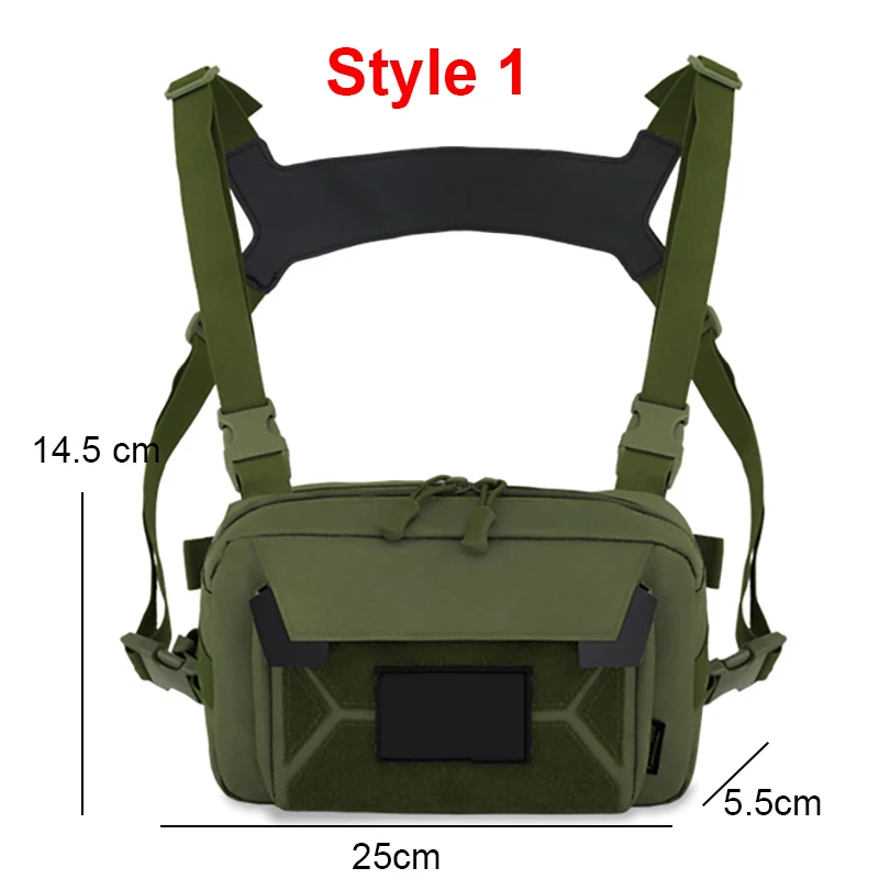 Taktische Jagdweste Tasche Herren Outdoor-Sport Brusttasche Training Camping Reisen Angeln Molle Überlebens-Tasche