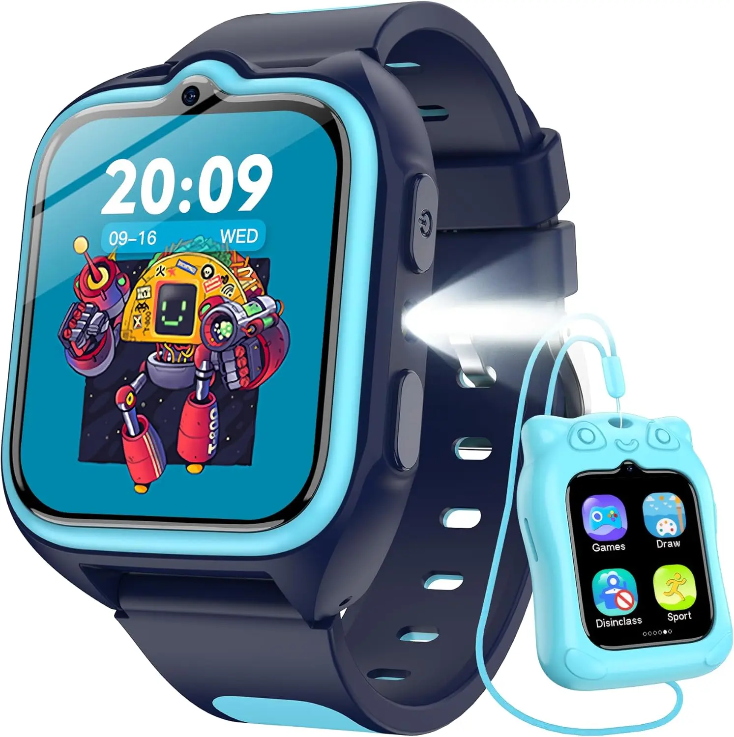 

Kids Smart Watch with 32 Games, Fitness Tracker, IP68 Waterproof for Boys Girls Ages 4-12 in Blue