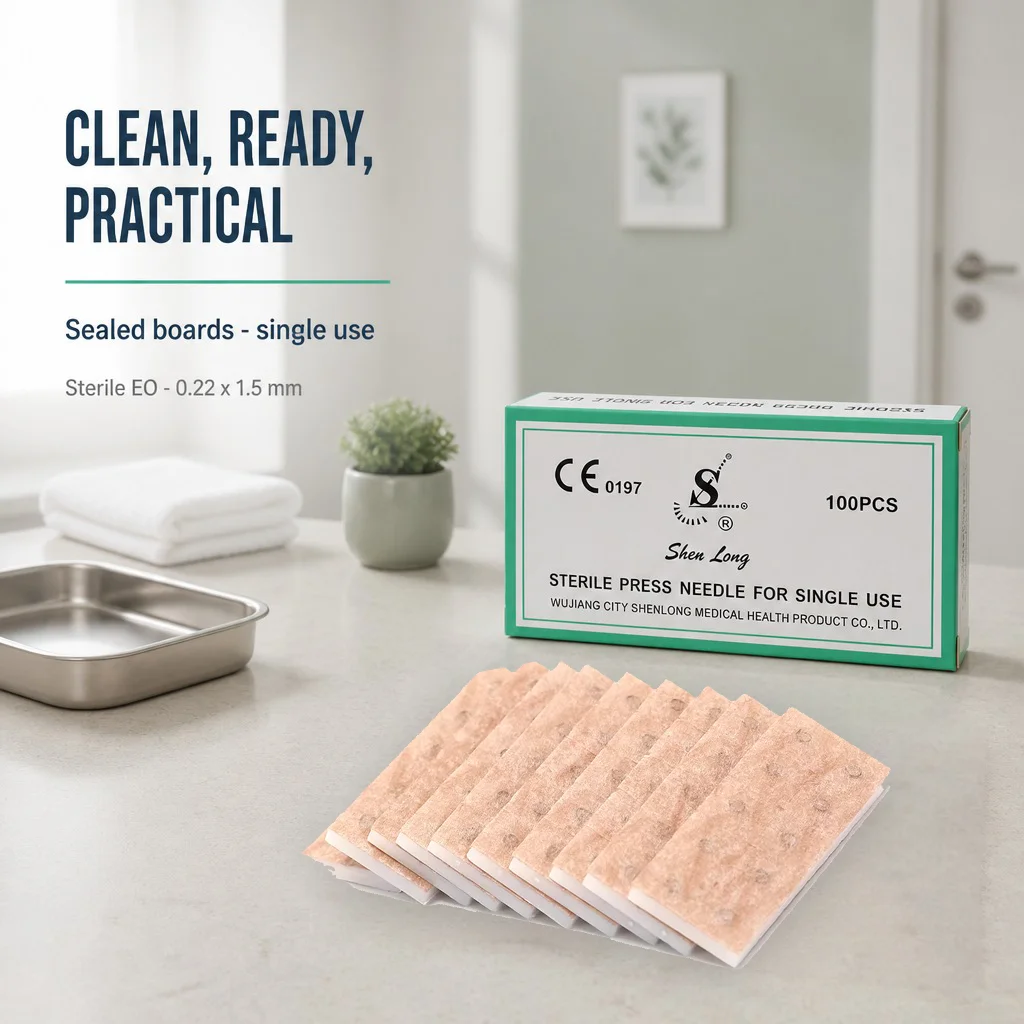 100Pcs/Box Multi-Condition Ear Seed Acupressure Kit Disposable Press Needle Ear Seeds Acupuncture for Ear Sticker Acupuncture