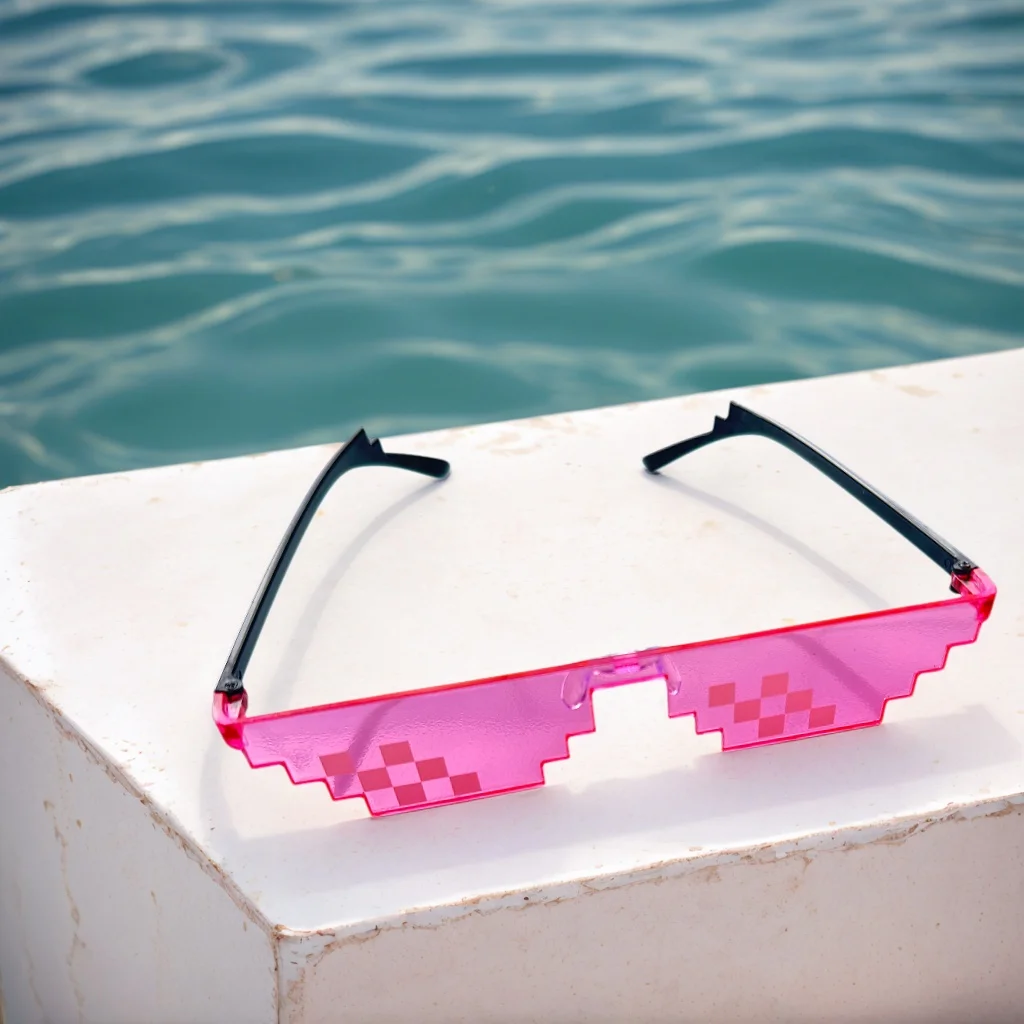 1-6 uds gafas de sol de píxel gafas de píxel Retro accesorios de fotografía para niños y niñas adultos suministros para fiesta de cumpleaños