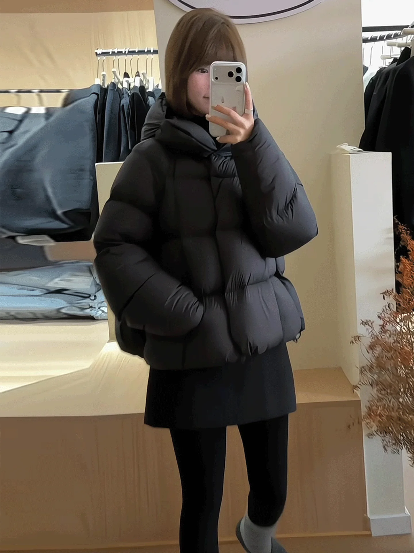 Ele ort à capuche Bla vers le bas Jaet femme chaleur garantie hiver Faion 2025 nouveau manteau de pain Sle Cact