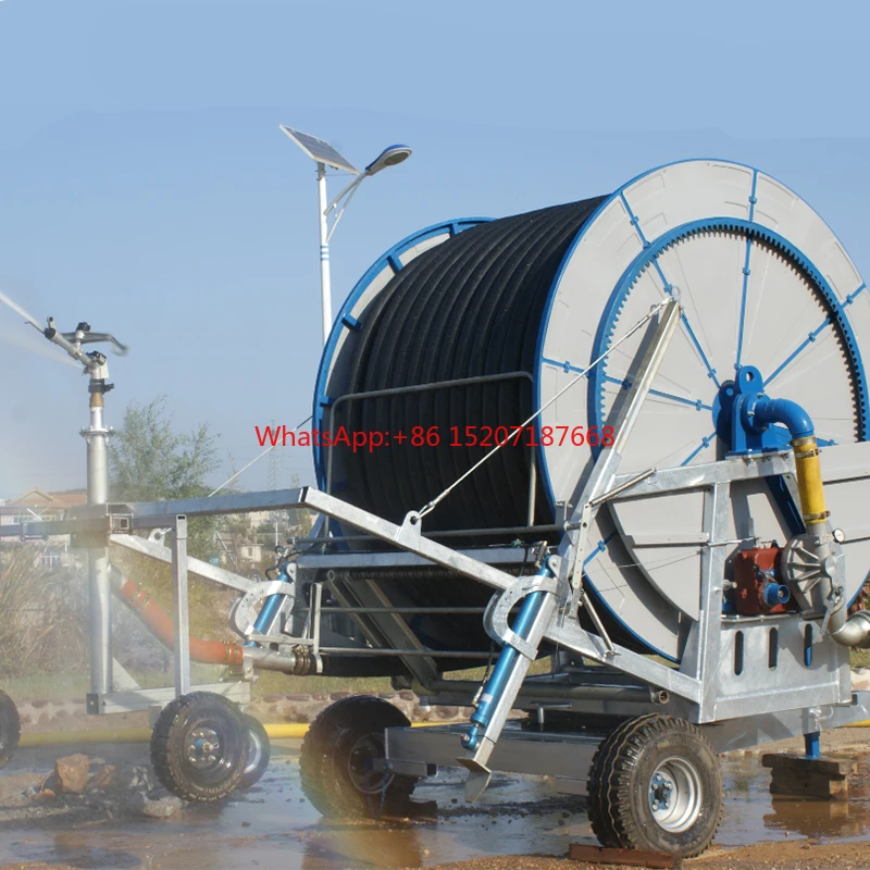 China OEM 30-60 Meters High Efficient Energy Saving Hose-Reel Machine Hose Reel Irrigator Irrigation