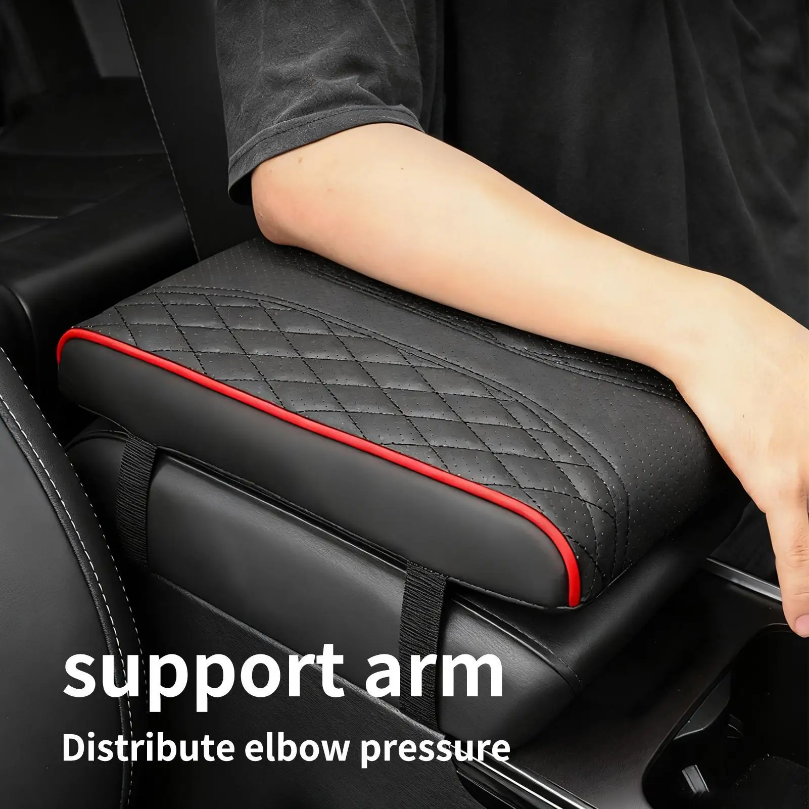 

Автомобильный подлокотник, подставка для центральной консоли автомобиля, чехол для подлокотника, кожаный органайзер для хранения автомобиля для салона автомобиля