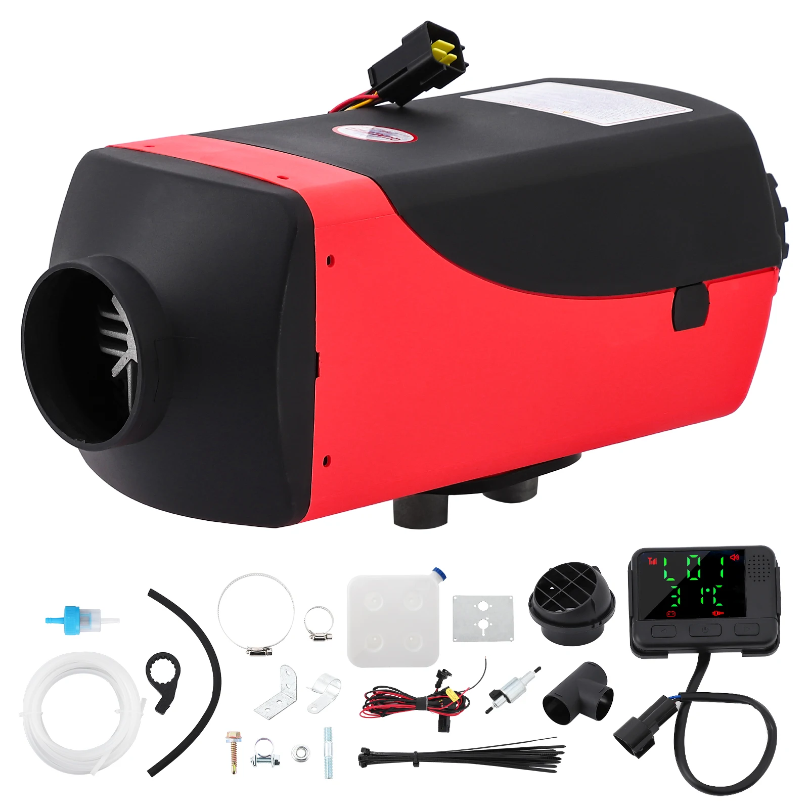 

Diesel Air Heater 12V with 10L Tank & Muffler,with LCD Thermostat Monitor & Remote Control for Trucks, Trailer, Boat, Motor-Home