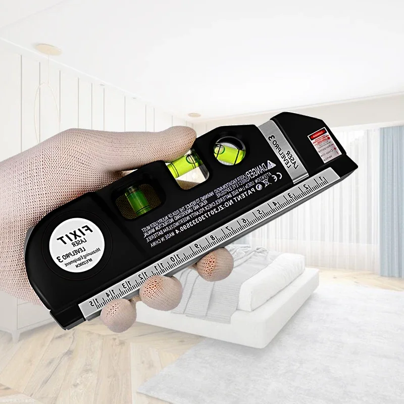 

Laser level, Multipurpose Laser Tape Measure Line 8ft+ Tape Measure Ruler Adjusted Standard ,Laser Level with home renovation