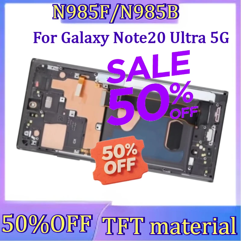 

For Galaxy Note20 Ultra 5G N986B LCD New TFT For Samsung Note20 Ultra LCD N985F Display Touch Screen Digitizer with Frame