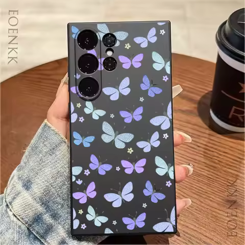 Fashion Butterfly Pattern Phone Case For Samsung Galaxy S25 S24 S23 S22 S21 S20 Ultra FE Plus Note 10 20 Lite Pro Silicone Cover