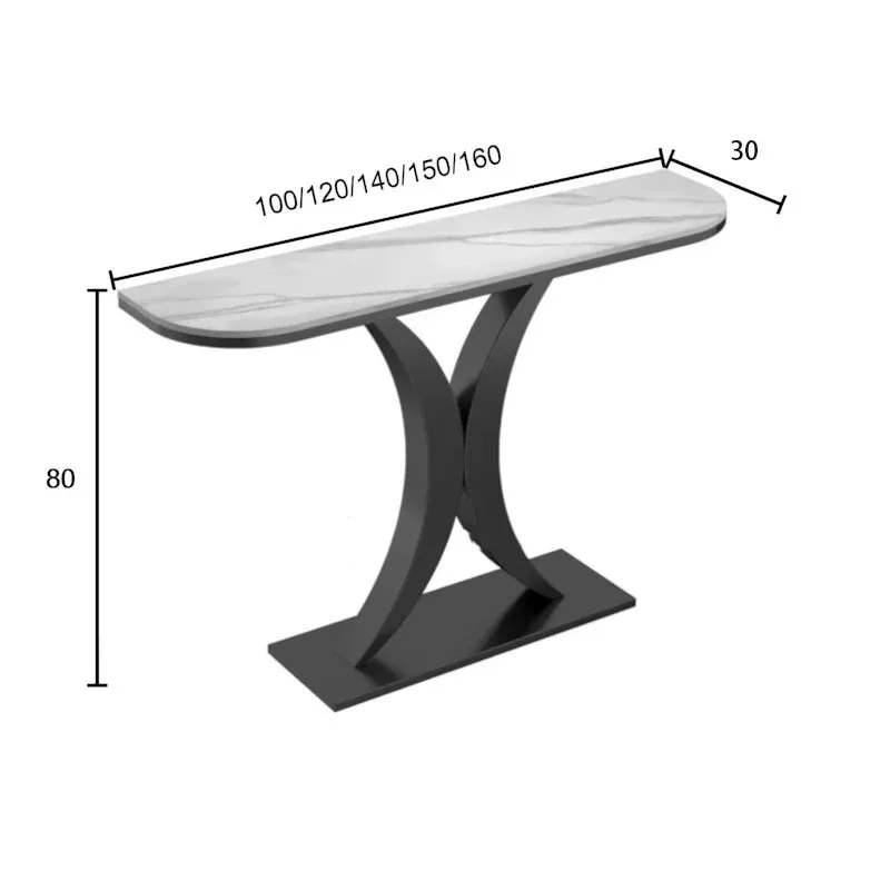 Włoski lekki luksusowy łupek stół konsolowy korytarz meble do salonu konsola wejściowa stół dekoracyjny żelazny stolik wejściowy Z