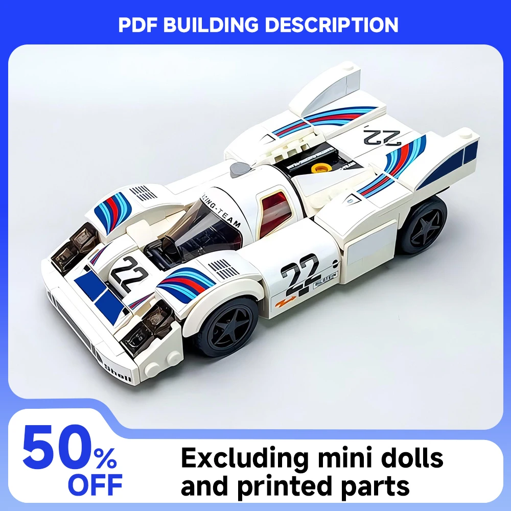 

MOC 1971 Le Mans Speed ​​Series 917K Endurance Race Building Blocks City Racing Car Assembly DIY Gift Children's Toy 272PCS