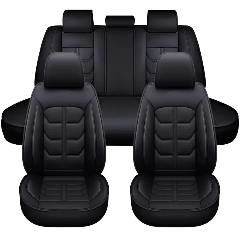 

Car Accessories Custom Universal Sport Pu Leather Premium Faux Leather Automotive Front Back Car Seat Covers Full Set