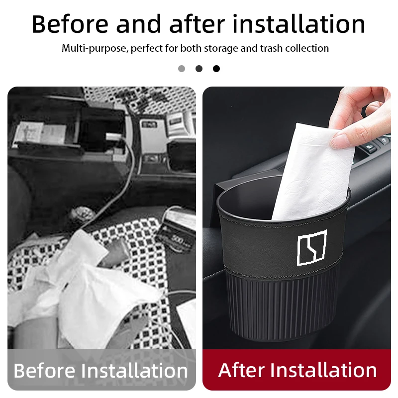 Car accessories interior Trash Can Waterproof Hanging Garbage Bin For Zeekr X 001 009 2022 2023 2024 Al 5
