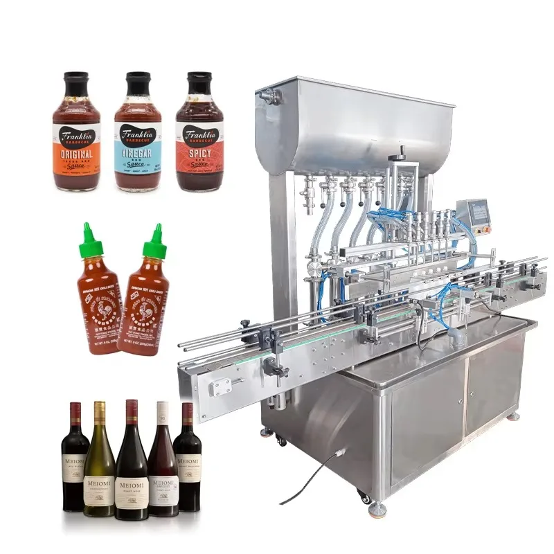 Full Automatic Pneumatic Filling Machine Liquid & Cream Filling Equipment For Plastic Bottle Packaging Production