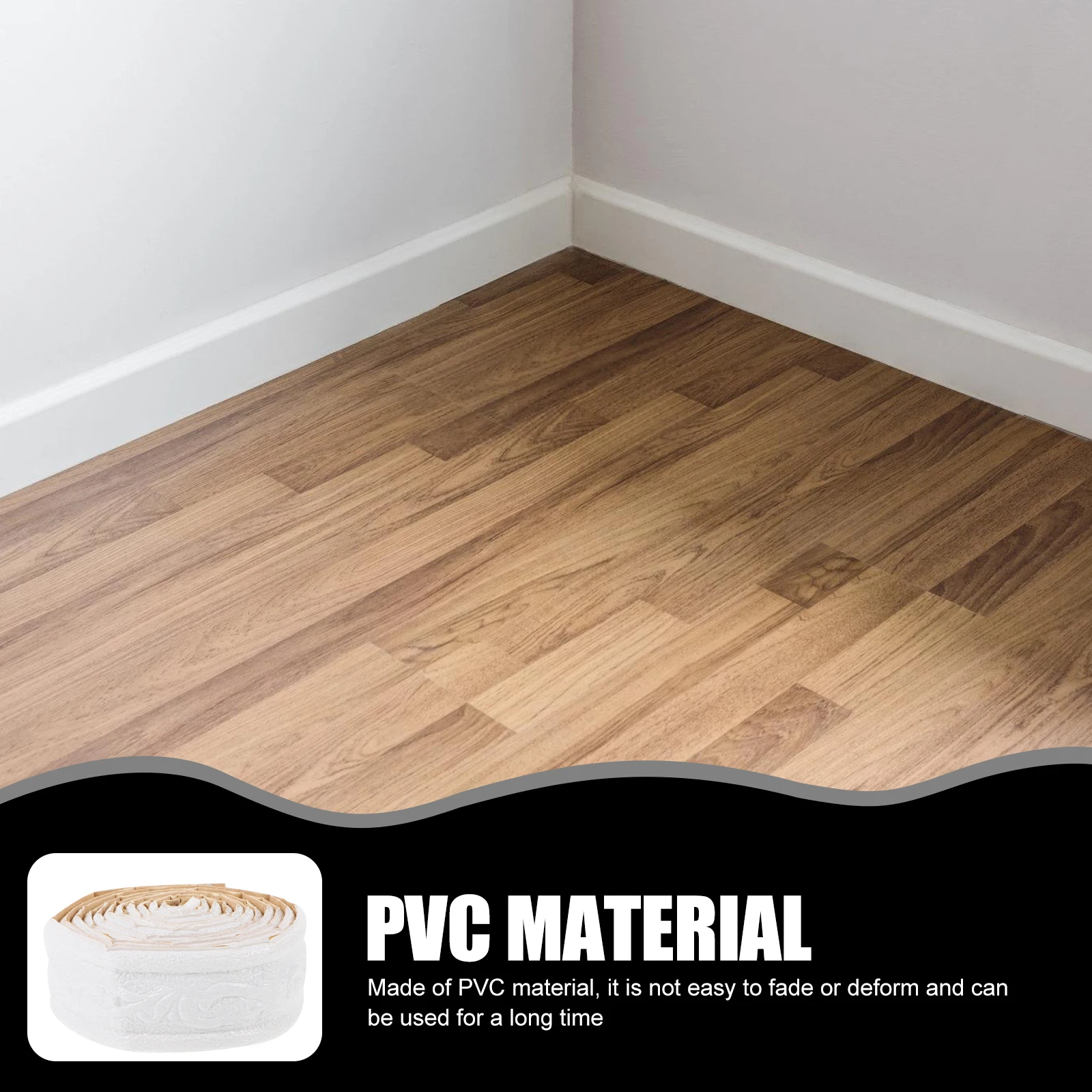

Self Adhesive Sticker 4 5cm White Waistline Durable Trim Molding Peel Stick Peel And Stick Trim For Ceilings Edge Kitchen