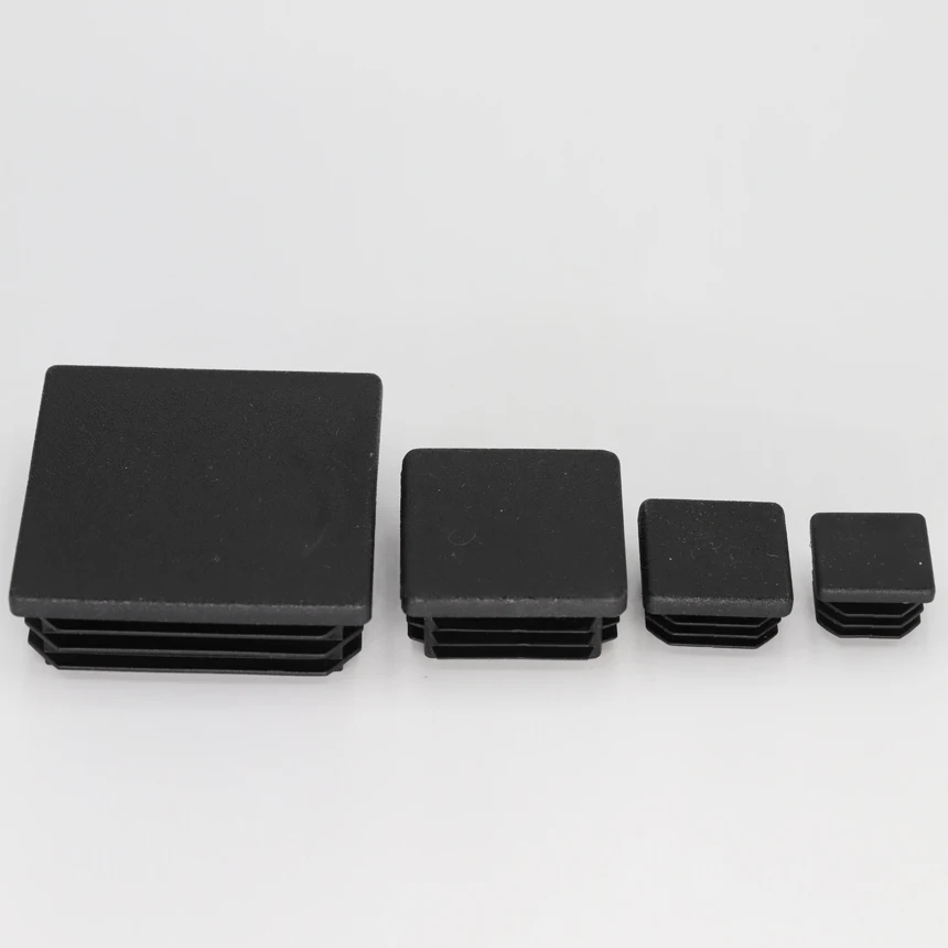 16*20*22*25*30*35*38*15*20*40*50*60*80mm Plastic Square Rectangle Furniture Table Foot Pad Cushion Pipe Tube Dead End Cap Plug