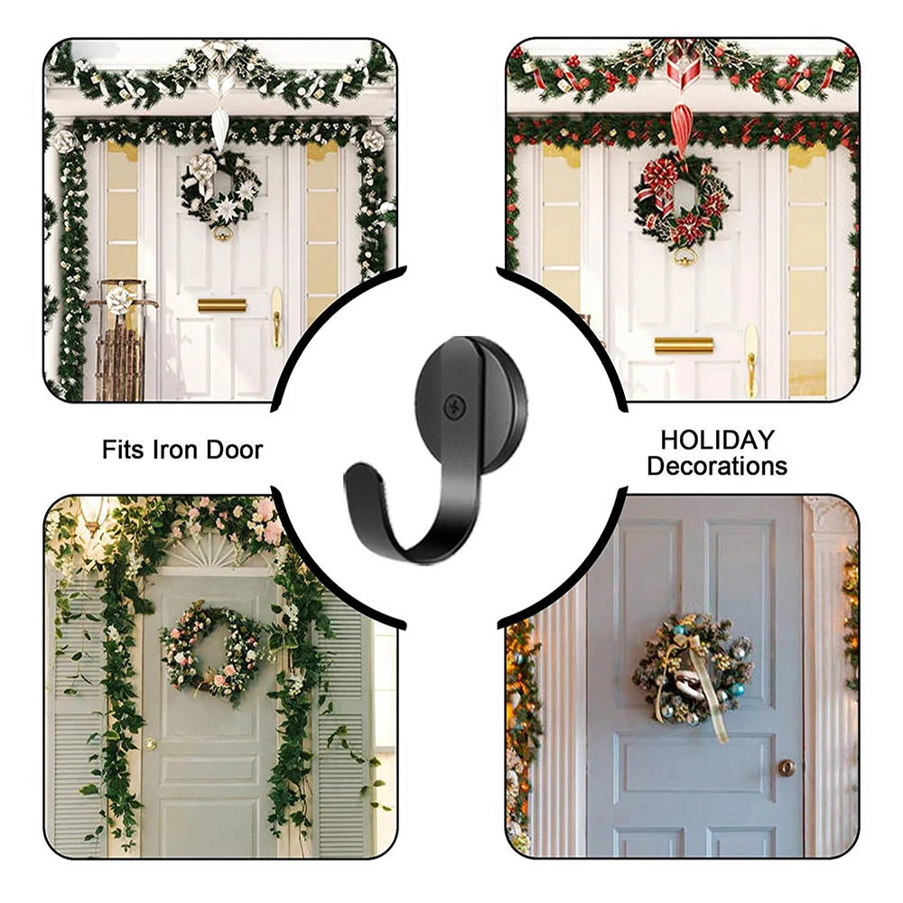 Magnetic Wreath Hanger Wreath Holder Wreath Hanger Hook for Metal Front Door for Christmas Decorations