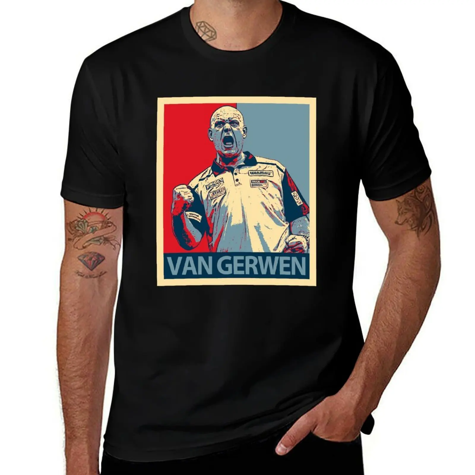 

Michael Van Gerwen T-Shirt Large Size Basic Casual T-Shirt