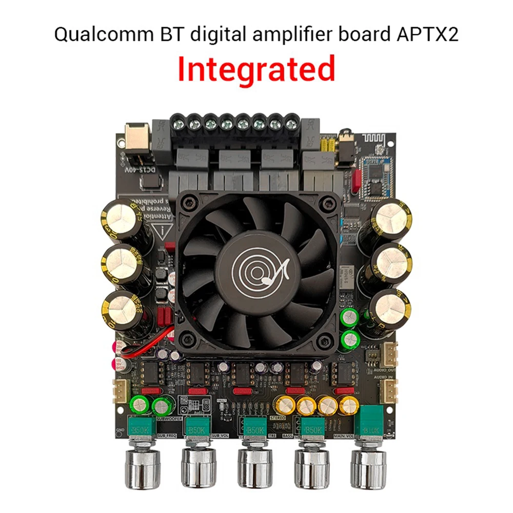 Qualcomm BT Amplifier Board ZK-APTX2 Amplifier Chip TPA3223 2.1 Channel  Audio Power Amplifier Module Bluetooth Amplifier Board