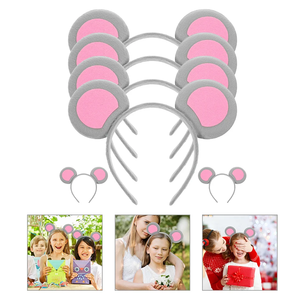 

6 Pcs Animal Ear Headband Kids Headphones Mouse Ears Headbands Prom Adult Fabric Hair Man Funny
