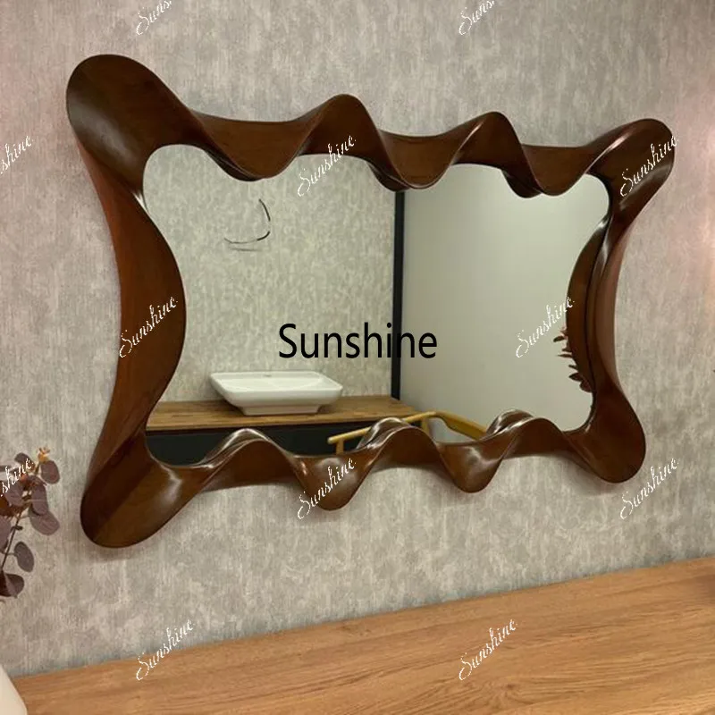 

French design, bathroom mirror, wave shaped, home, wall decoration