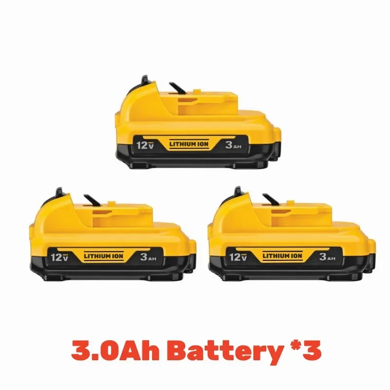 Snoerloos/oplaadbaar voor Dewalt DCB120 lithium-ionbatterijen 12V 3.0Ah batterij DCB124 DW089LG DCD701F2 elektrisch gereedschap/laserniveau - afbeelding 1