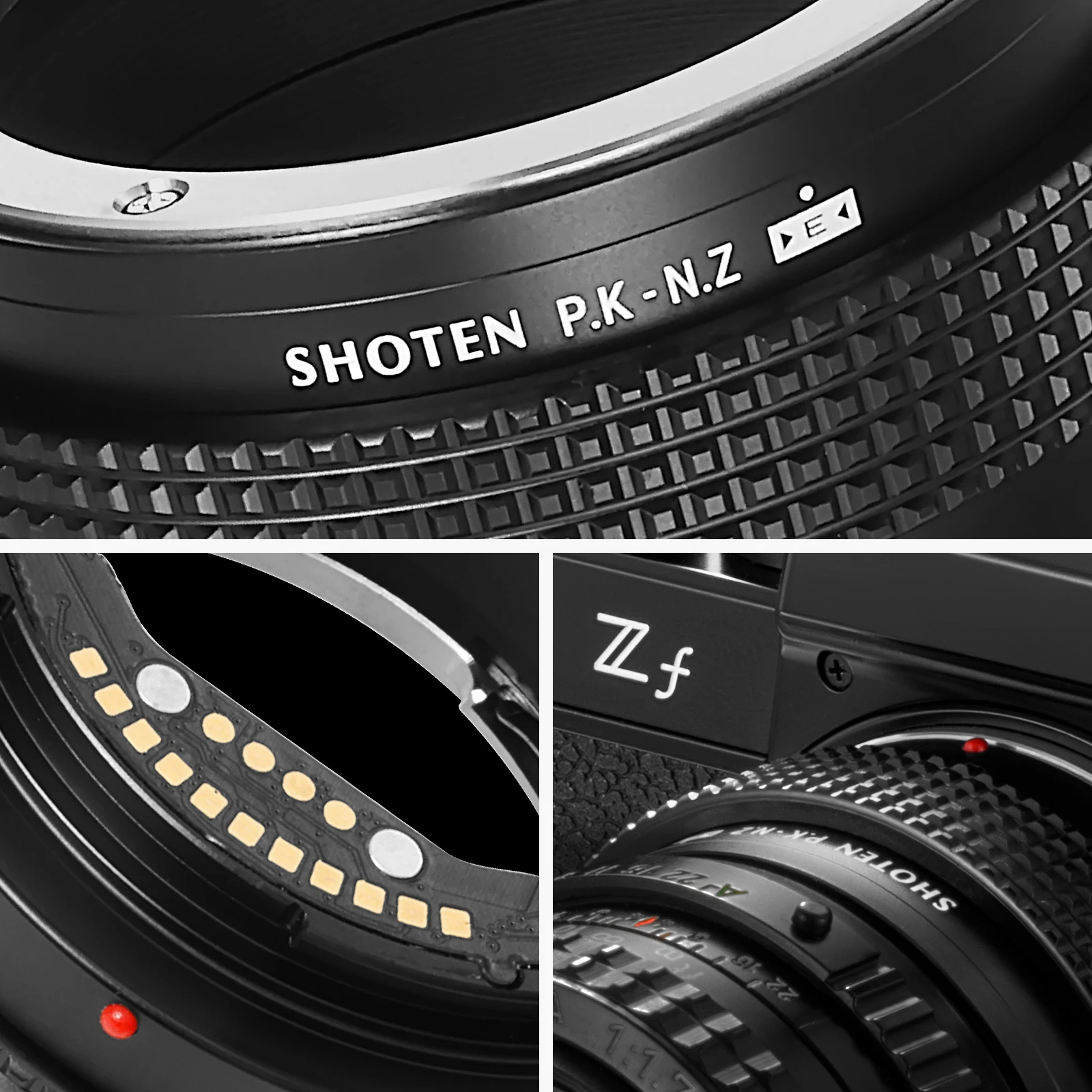 SHOTEN PK-NZ E Electronic Adapter for Pentax K Mount Lens to Nikon