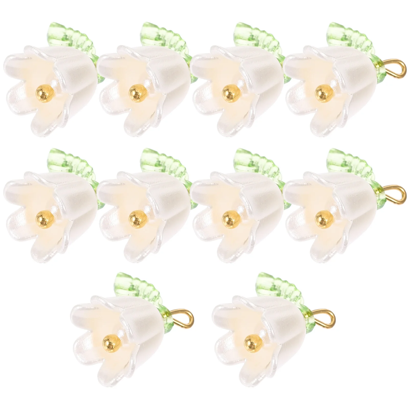 

10pcs Lily Pendant Jewelry Charms Zinc Alloy Flower Diy Earrings Necklace Keychain Craft Decor Charm Bulk Supplies For Jewelry