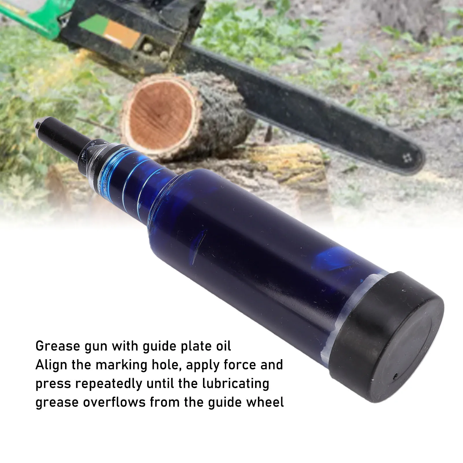 Chainsaw Grease Gun 1.5Oz Pre Loaded Mini with Lubricant Universal Bar for Most Chains Lubricating Mowers Trimmers Easy Refill