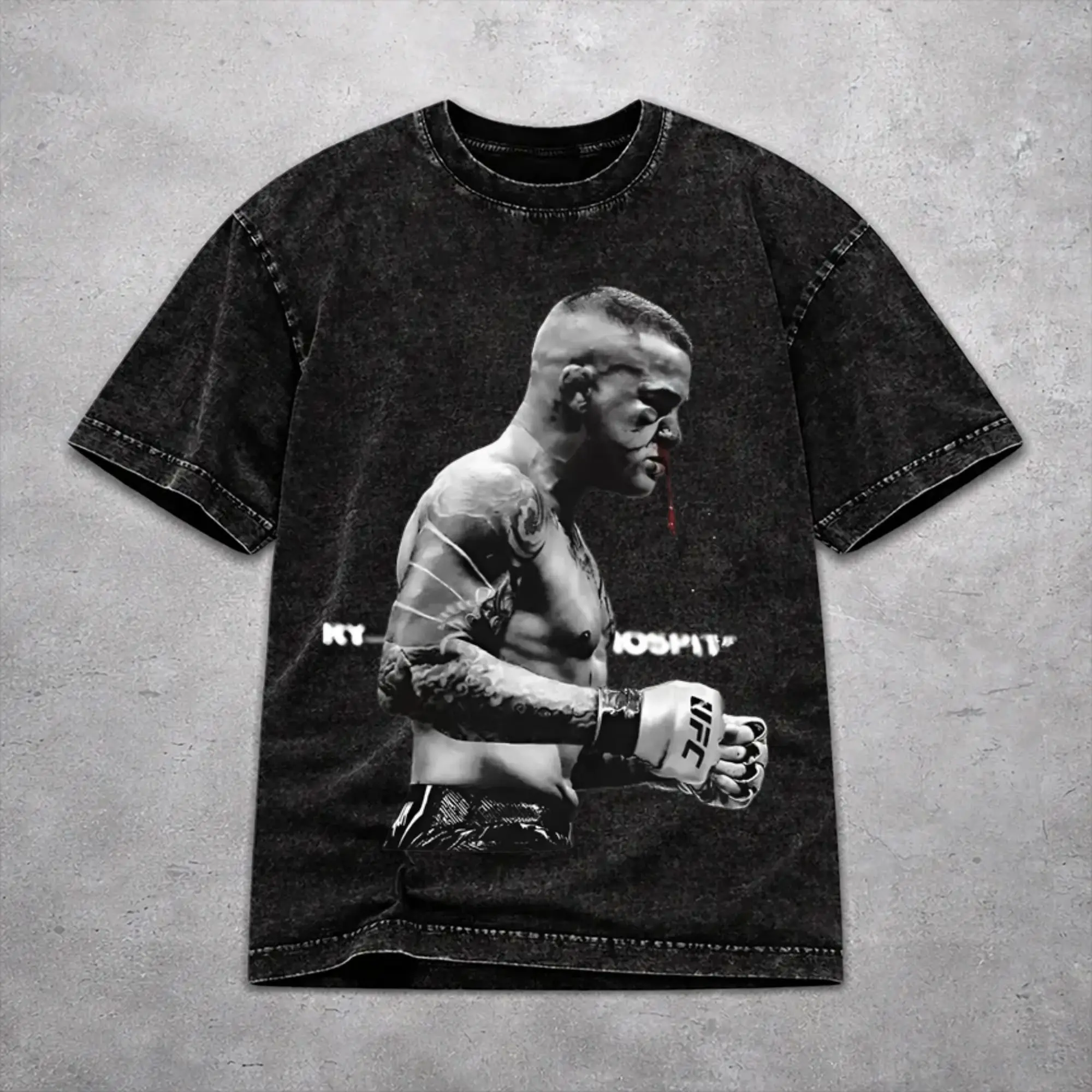 Dustin Poirier  T Shirt Vintage Washed Style For Men Women Pure Cotton Tee Shirts Clothes