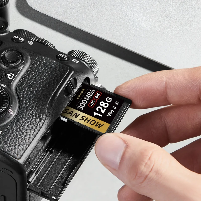 V90 SD Card, UHS-II,SXDC, U3, Read Speed 300MB/s, Write Speed 270MB/s, High Capacity Memory Card for 4K 8K RAW Video Recording