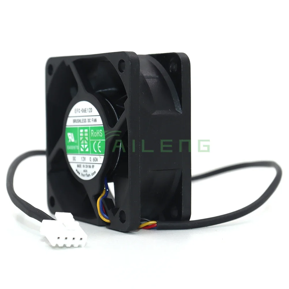 Новый оригинальный EFC-06E12D 4-контактный PMW 12 В 0,60 А 6 см 60*25 мм 4-проводной источник питания ИБП вентилятор корпуса