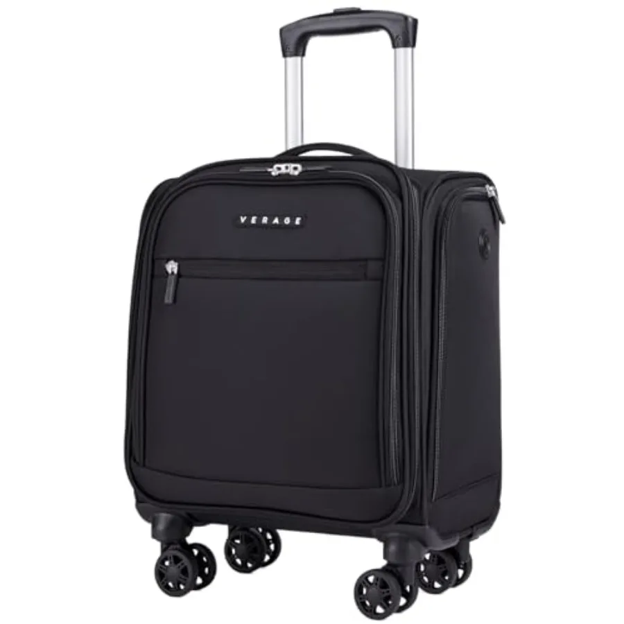 

Underseat Carry On Luggage with Wheels, 14.5-Inch Spinner Small Suitcase, Softside Lightweight Travel Bag for Men and Women, Ai