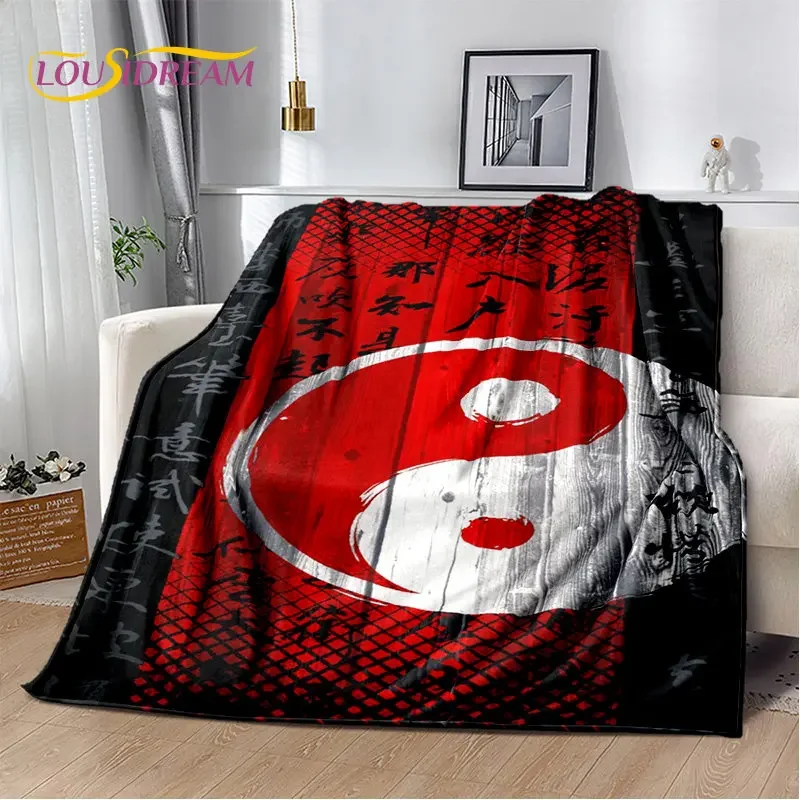 3D Chinese Tai Chi Bagua Yin Yang Soft Plush Blanket,Flannel Blanket Throw Blanket for Living Room Bedroom Bed Sofa Picnic Cover