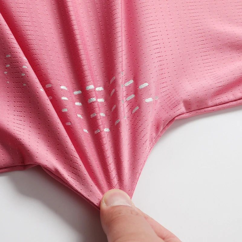 Summer Short-Sleeved T-Shirt Men Women Thin Ice Silk Breathable Sports Casual Quick-Drying T-Shirt image 5