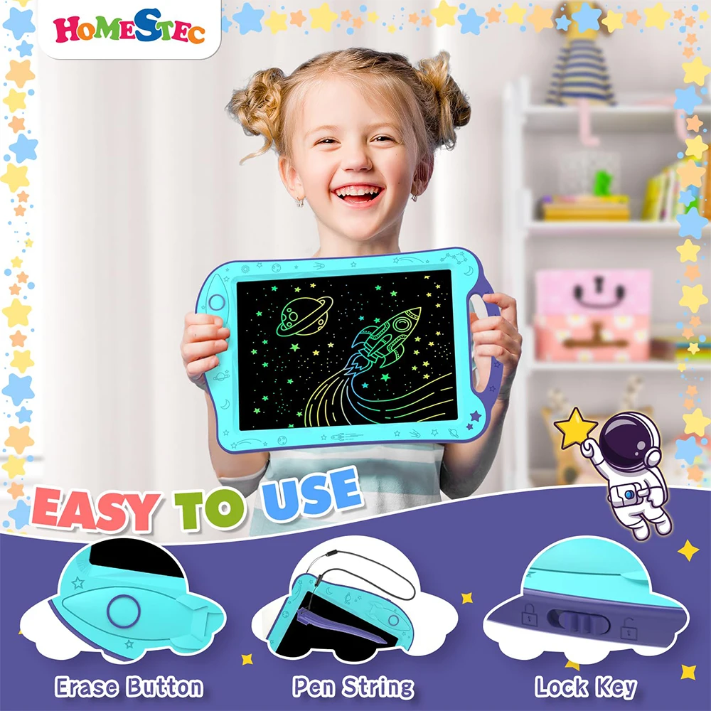 Astrodraw Drawing Pad Colorful LCD Writing Tablet Doodle Board Presentation Supplies Fluorescent Boards Office School Supplies