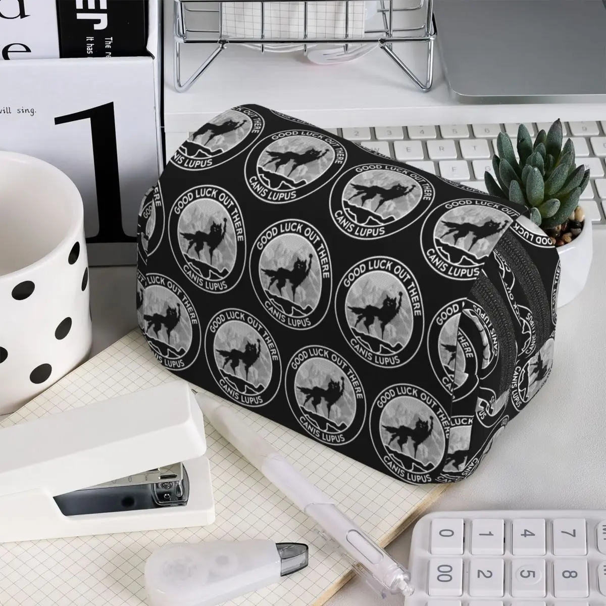 Fantastic Mr Fox - Wolf - Canis Lupus - Fill Pencil Case for Kids School Pen Box Pencil Bag Stationery Supplies Pen Holder Bag