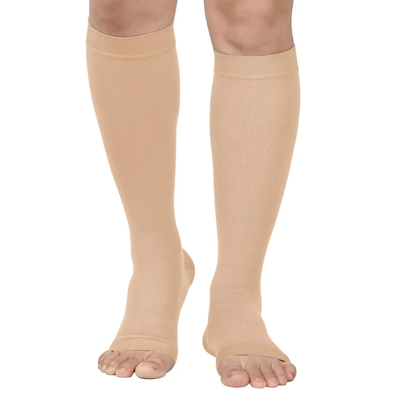 Women Compression Socks Open Toe Anti Fatigue Pain Relief Stockings Blood Circulation Varicose Veins Socks