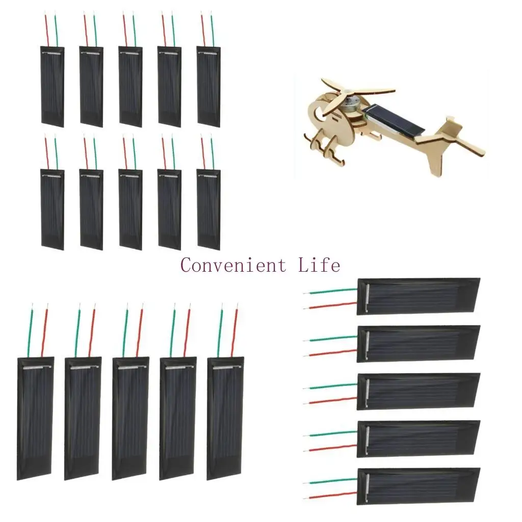 L1EE 0.5V 130MA Solar Panel with Wire Dripping Glues Plate Solar Epoxy Panel Polysilicon Board Solar Systems Module Enduring