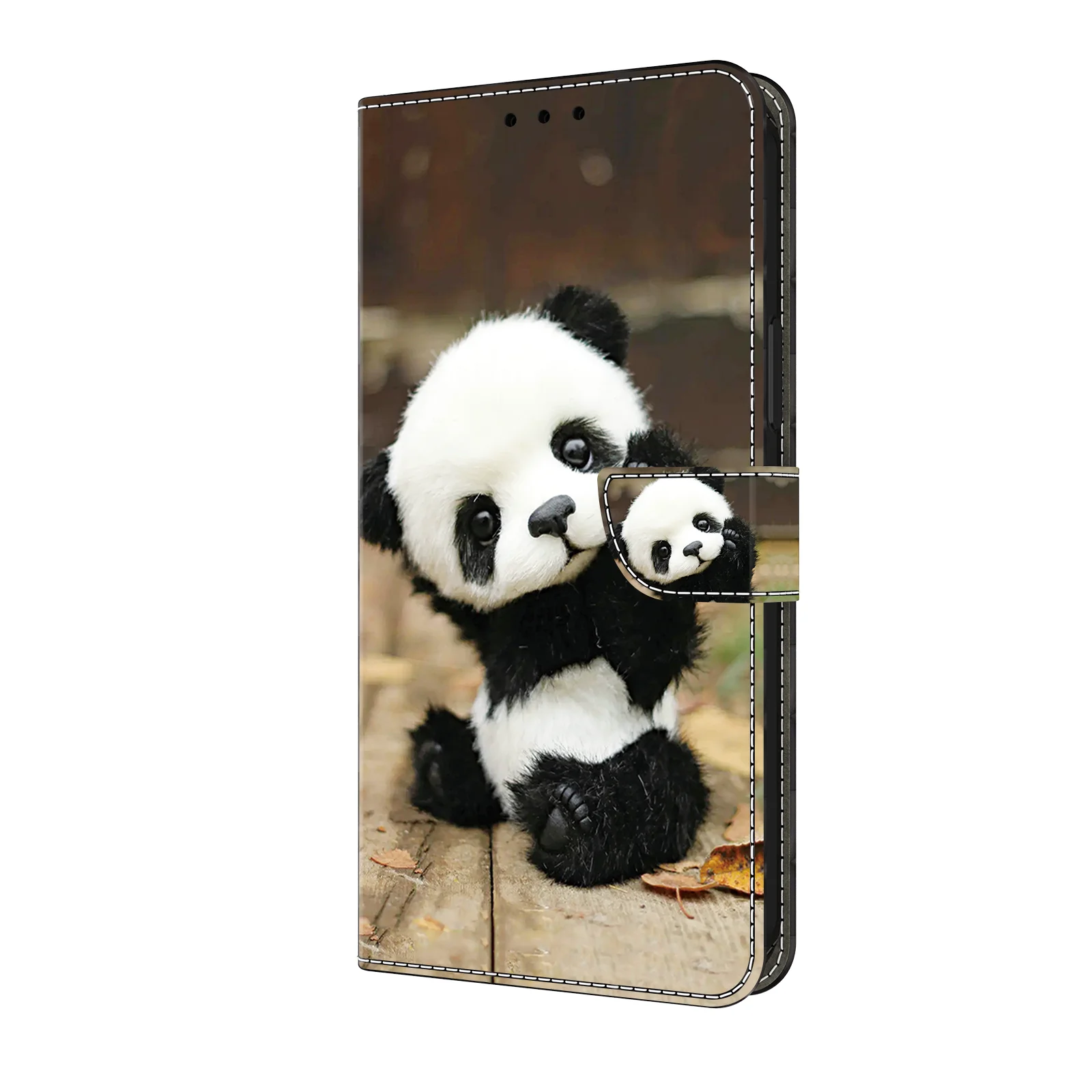 Panda Card Wallet Flip Cover for Samsung Galaxy A20e A21S A6 Plus PU Leather Magnetic Case for Galaxy J4 J6 A6 Plus S10 Lite