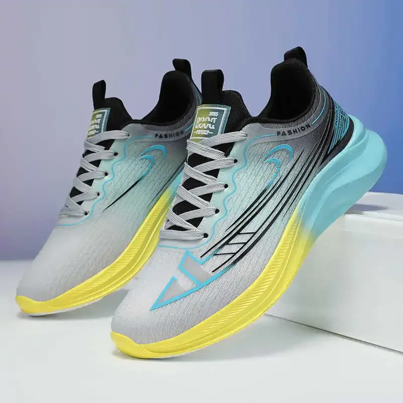 Męskie buty na platformie, duże rozmiary, tkane modne sneakersy męskie, białe sportowe płaskie buty szkolne, bestseller.