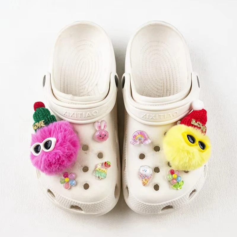 New Christmas Plush Shoe Charms Set  Festive Plush Decoration Accessories for Hole Shoes DIY Accessories Xmas Gifts