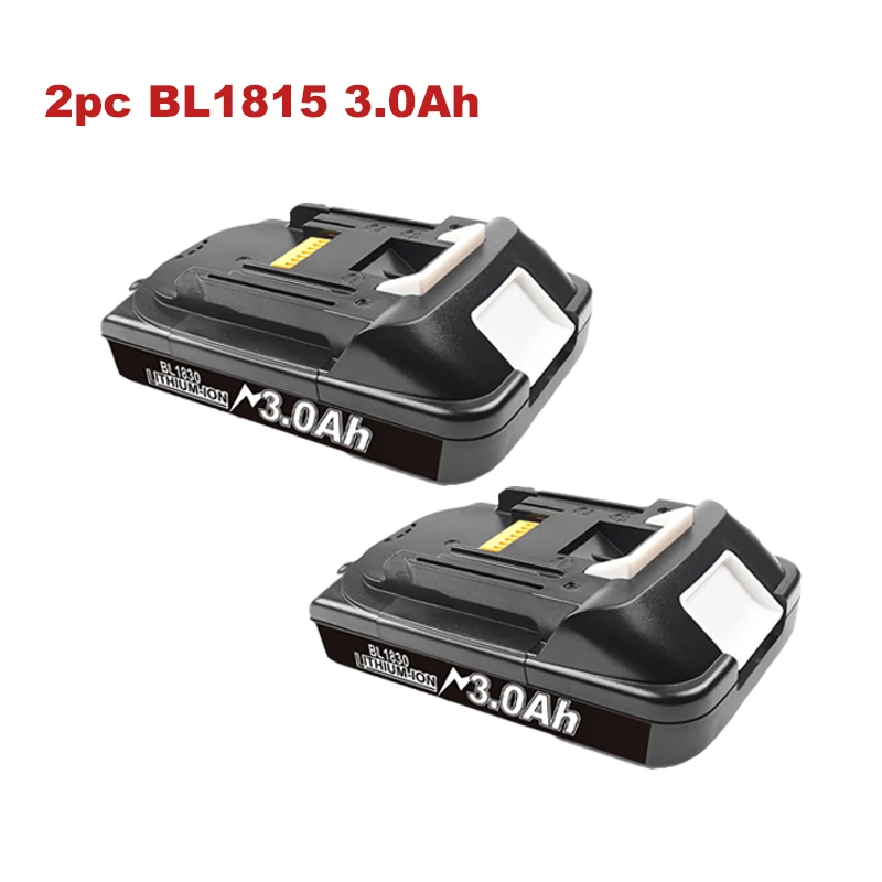 Voor Makita BL1815 Batterij 18V 3.0Ah Batterij BL1815 BL1830 BL1840 BL1850 BL1860 Vervangende Batterij met BL1830 4A Lader DC18RC