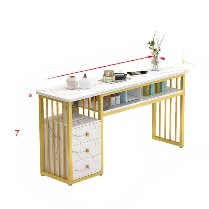 Nordic Minimalist Ins Salon Furniture Nail Tables Luxury Single Professional Manicure Table Beauty Salon Fashion Nail Table B