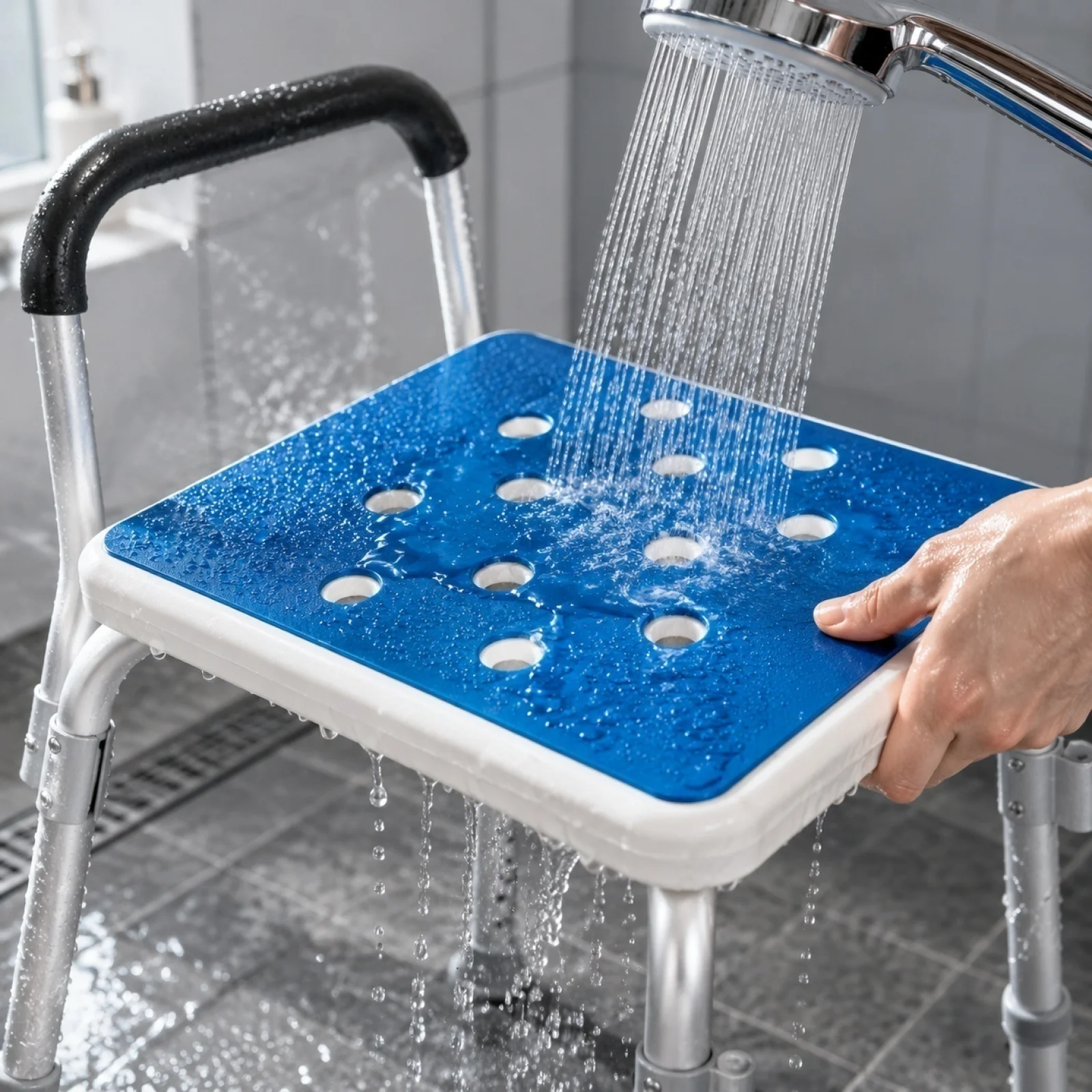 Cold-proof Anti-slip Bath Chair Cushion Elderly Bath Tub Shower Chair Stool Bench Seat Pad Bathroom Supplies