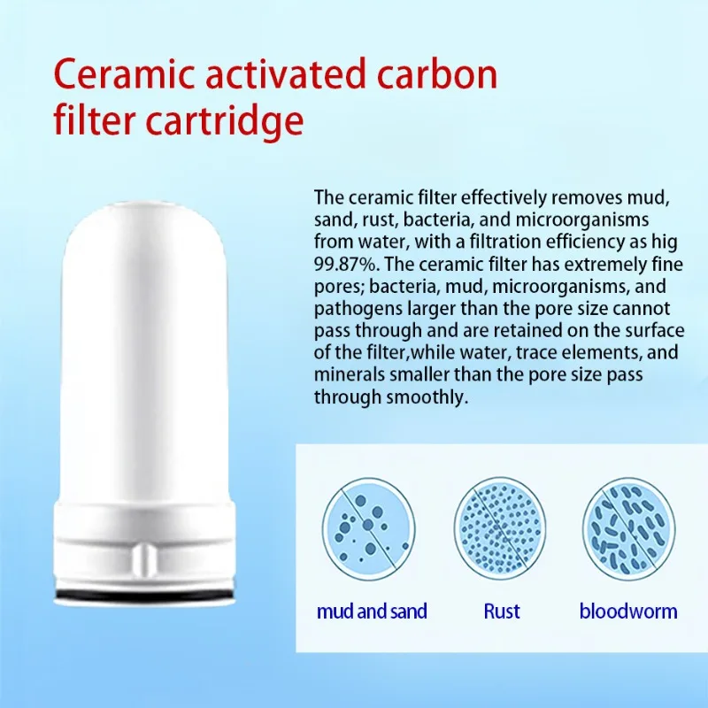 1Pcs Universal Kitchen Faucet Water Purifier Pre-Purification Non-Direct Drinking Tap Filter for Household Use