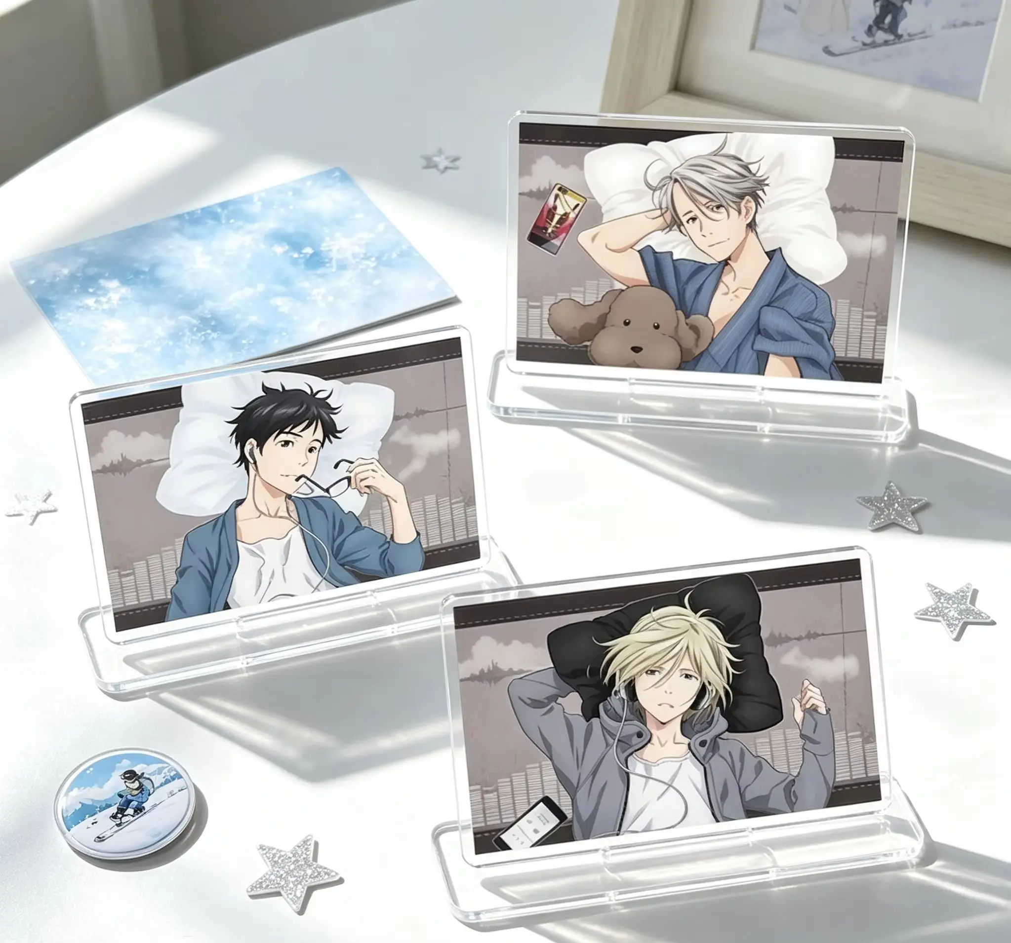 Decoración para estantería de 15 cm, anime Yuri!! Colección de figuras de ICE: Soporte acrílico, decoraciones, regalos y llaveros