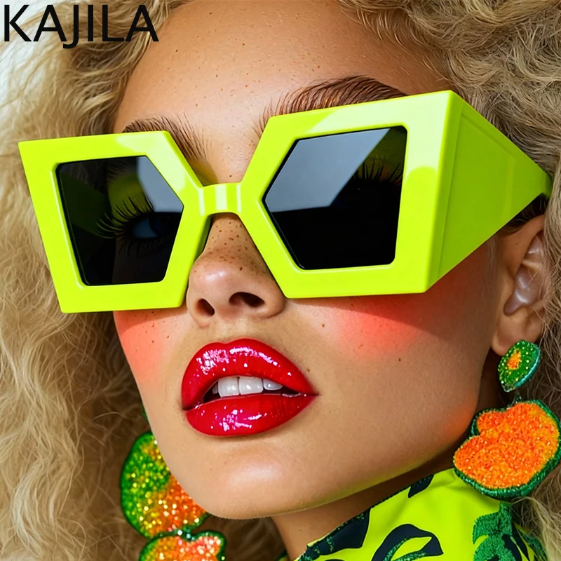 

Oversized Y2K Punk Square Sunglasses Women 2025 Luxury Brand Cat Eye Candy Shield Sun Glasses Lady Travel Eyewear Shades UV400