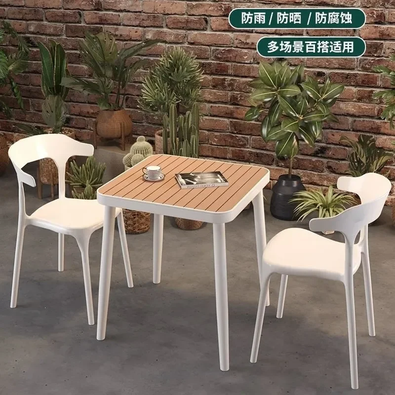 Wrought Iron Patio Table and Chair Set for Balcony Courtyard Milk Tea Shop Outdoor Indoor Leisure Furniture