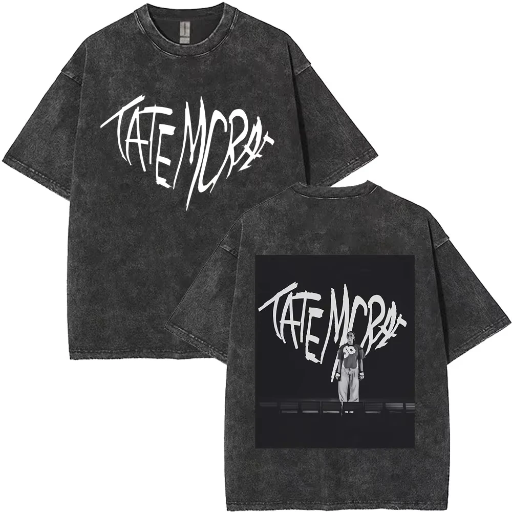 Singer Tate Mcrae Album So Close To What 2026 World Tour Washed T-shirts Men's Women Fashion Vintage T Shirts Oversized T-shirts