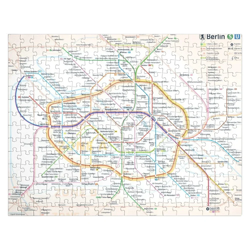 

Новая карта общественного транспортировки Берлина, головоломка, деревянный декор, картины, деревянные коробки, головоломка