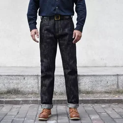 Sos Zhan Mans Jeans Sanforized Kenar Denim Jeans Sınırlı Üretim Çift Taraflı Boyama 66 Fit 20 Oz